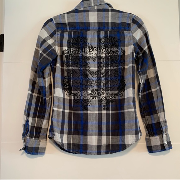 Harley-Davidson | Reversible Button Up Plaid Shirt - Picture 7 of 16